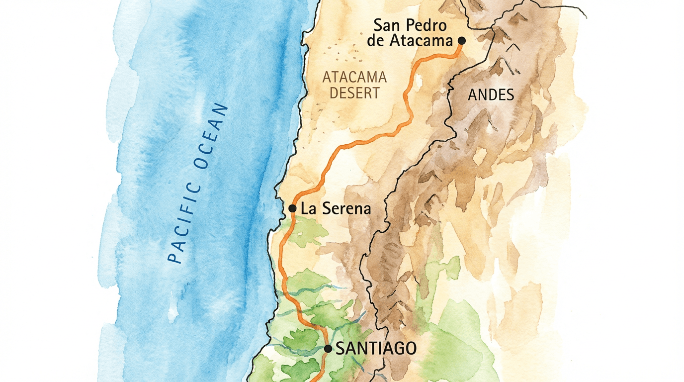 Map: North & Atacama Desert